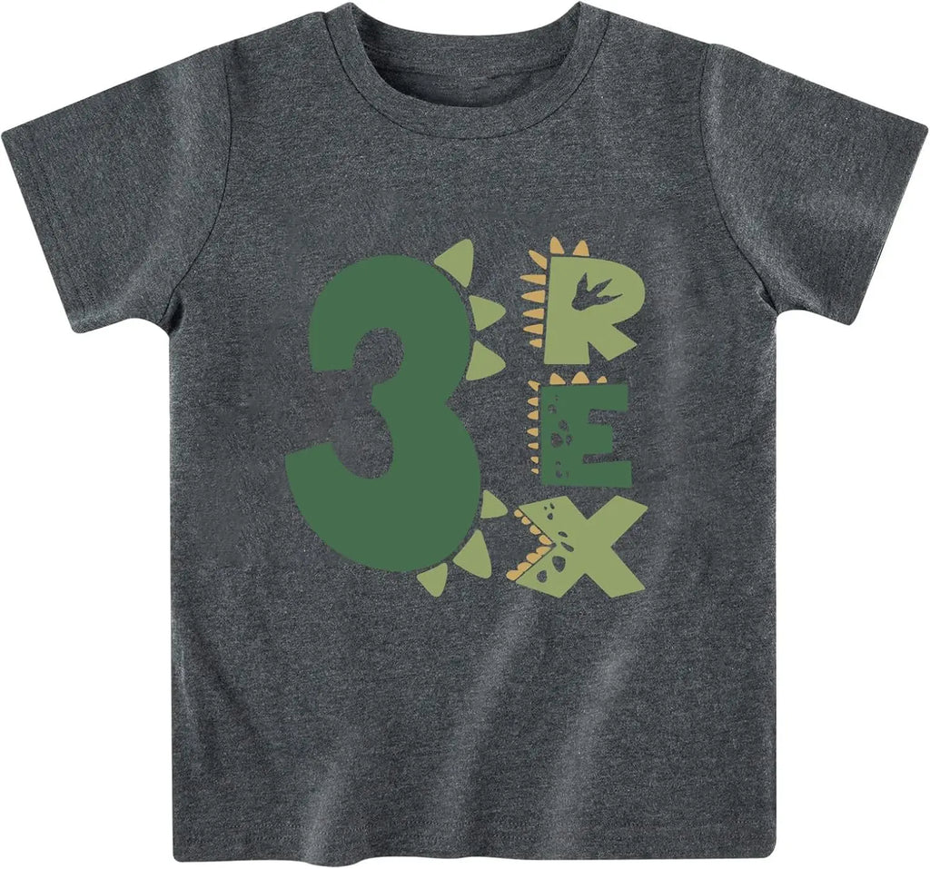 Toddler Boys Girls 3rd Birthday Shirts for Baby Kids 3 Years Old Birthday Outfit for Party Short Sleeve Tshirt
