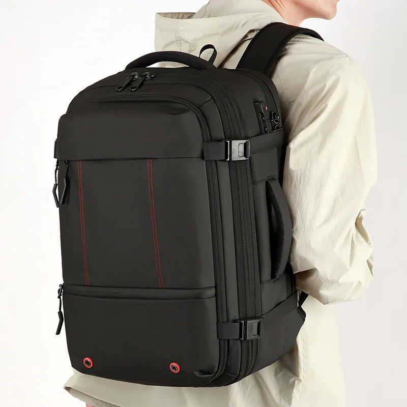 Vacuum Compressed Backpack Universal Dry-Wet Separation Commuter Travel Bag Expandable Laptop Backpack (Airline-Friendly)