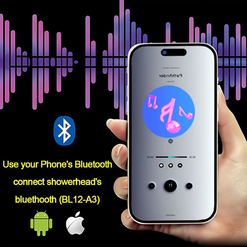 Smart LED Shower Head Rainfall Rain Massage Thermostatic Concealed Bathroom Set Polished Ceiling Mount Rainfall Thermostatic