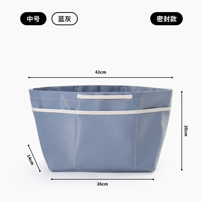 New Nylon Mesh Inner Bag  Lager Capacity Anti-Collapse Tote Liner Bag  Multi-Pocket Expand Space Insert Bag Compartments