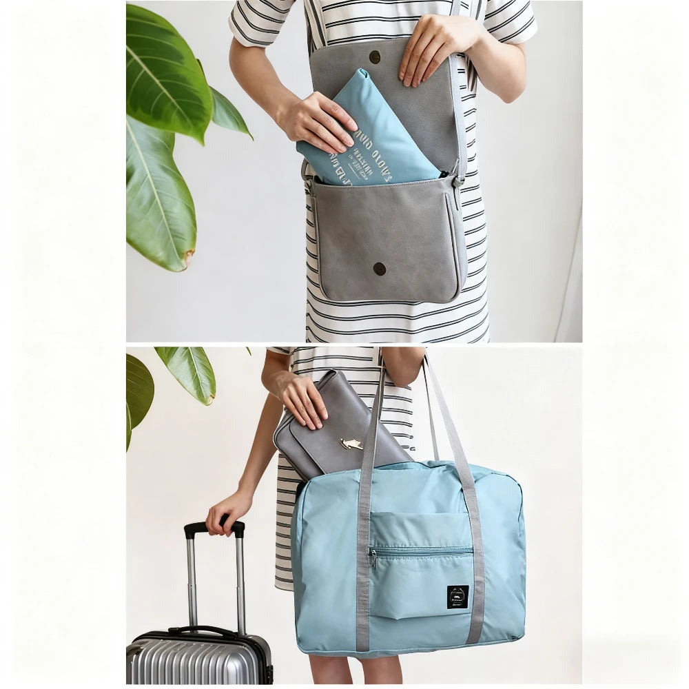 Foldable Travel Duffel Bag for Airlines Carry on Bag for Women and Girls Lightweight Large Capacity Sports Weekend Trip Overnigh