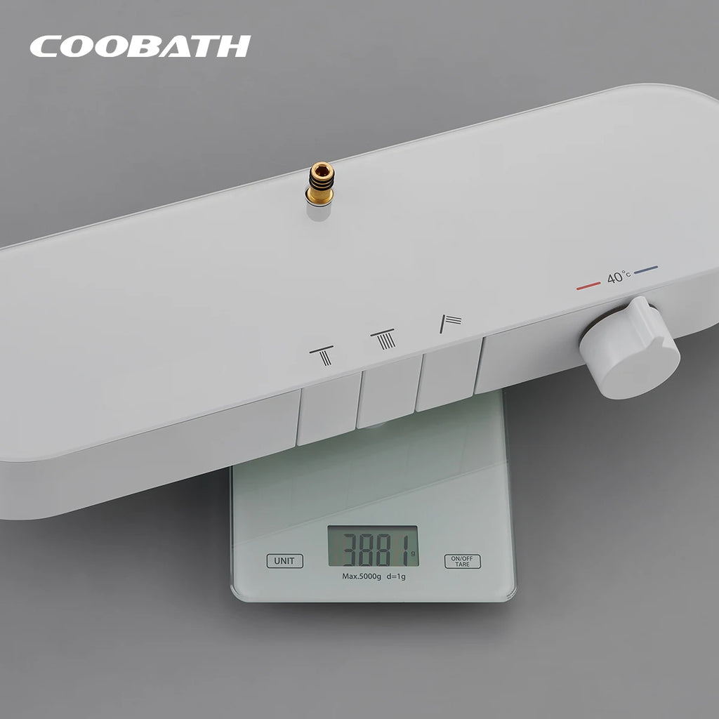 Modern New Designed Shower Sprinkler Handheld High Pressure Waterfall Digital Display Shower Head System With Storage Rack