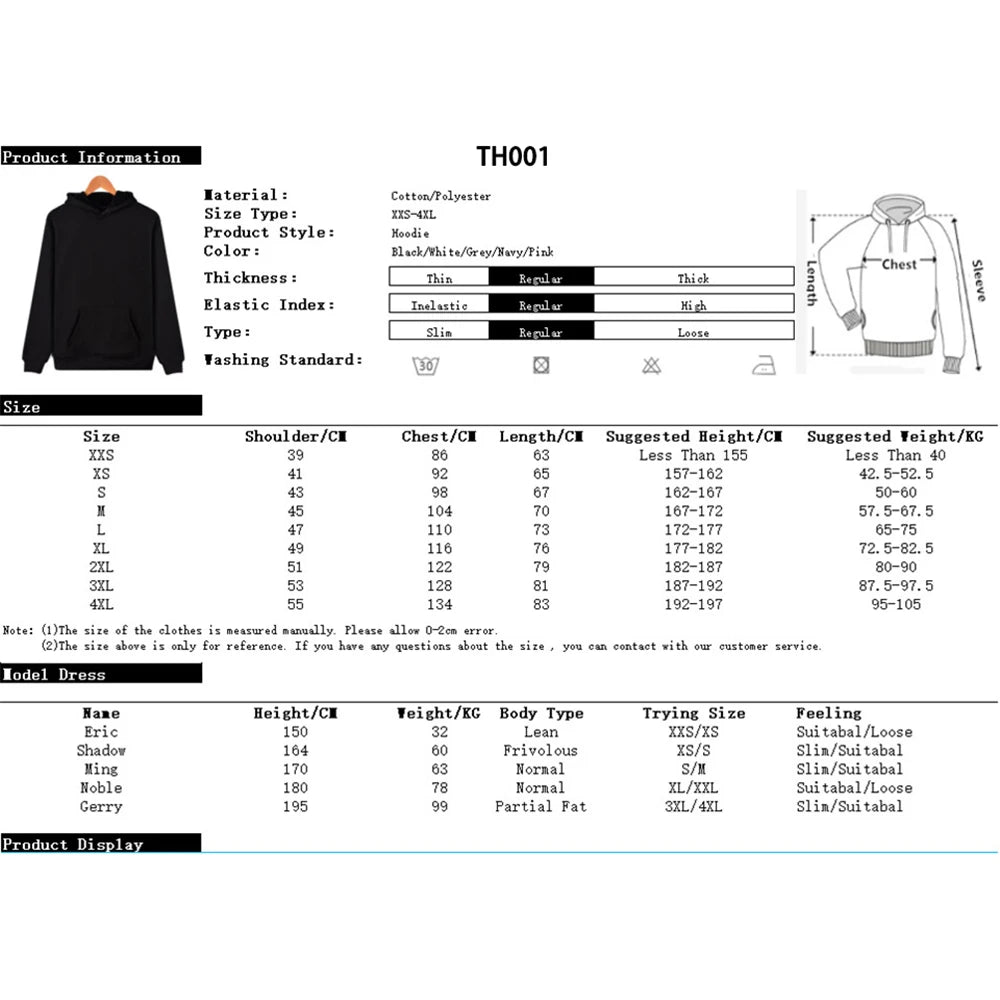 Cool Hoodie long sleeve anime hiohop Y2k Sweatshirts for Women/Men