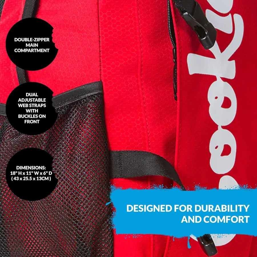 COOKIES Non-Standard Ripstop Nylon Backpack Durable Tear-Resistant Bag with Heavy-Duty Zippers Mesh Side Pockets Adjustable Str