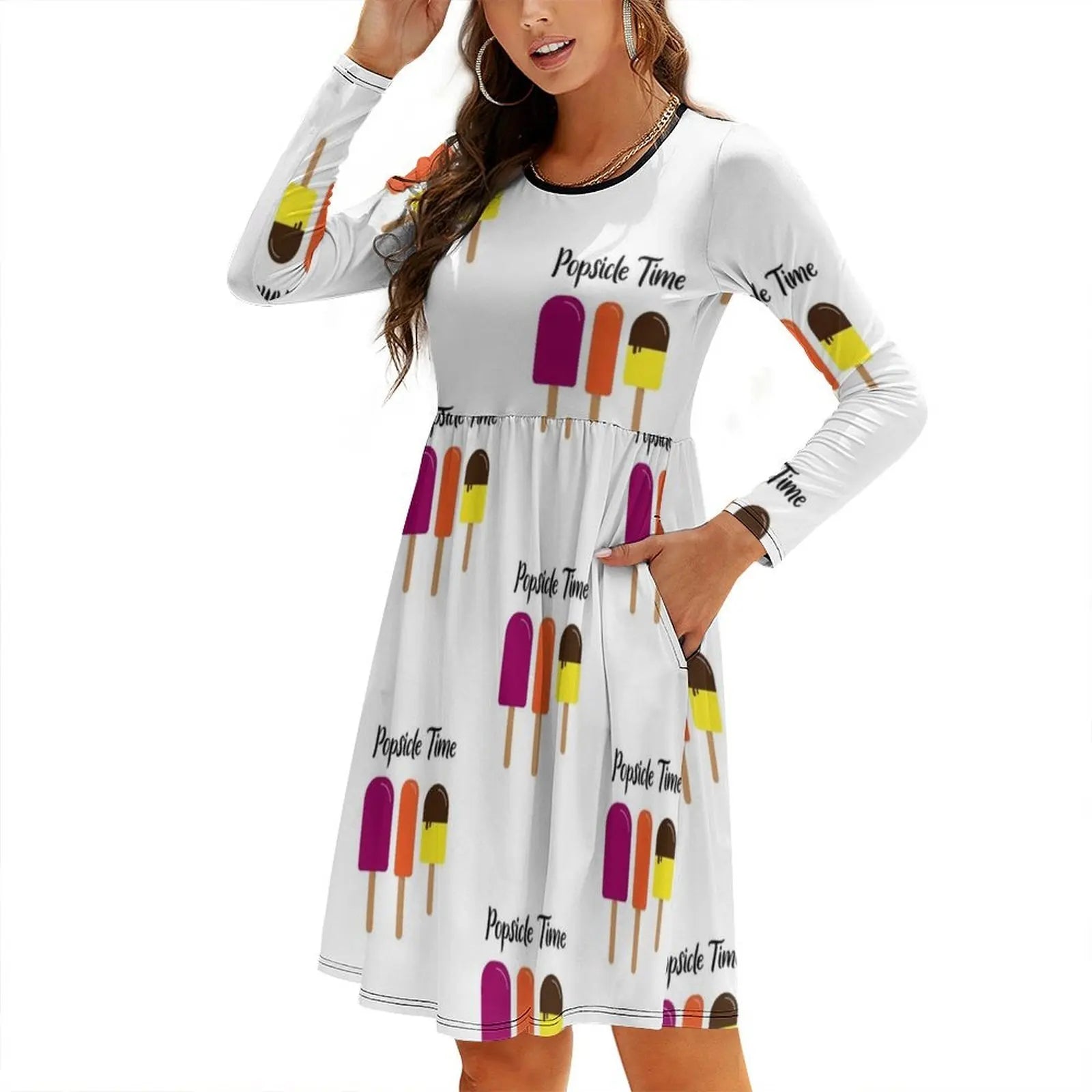 Summer Popsicle Summer Is Popsicle Time Women's Streetwear Party Dress Trendy Print Club Clothing For Female Summer Is Popsicle