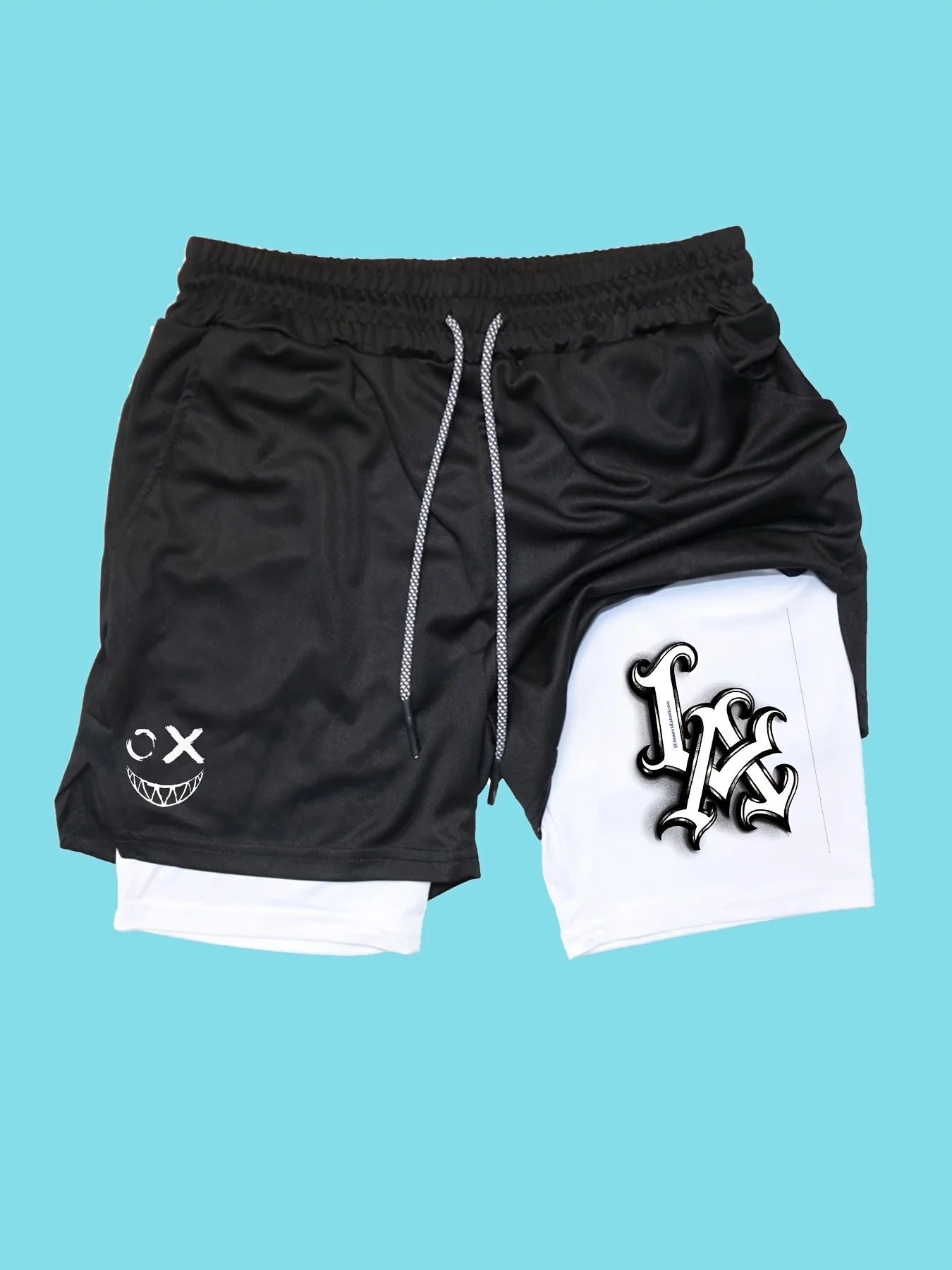 Men's Quick-Dry Athletic Shorts Moisture Breathable Mesh Running Training Shorts Elastic Drawstring Waistband