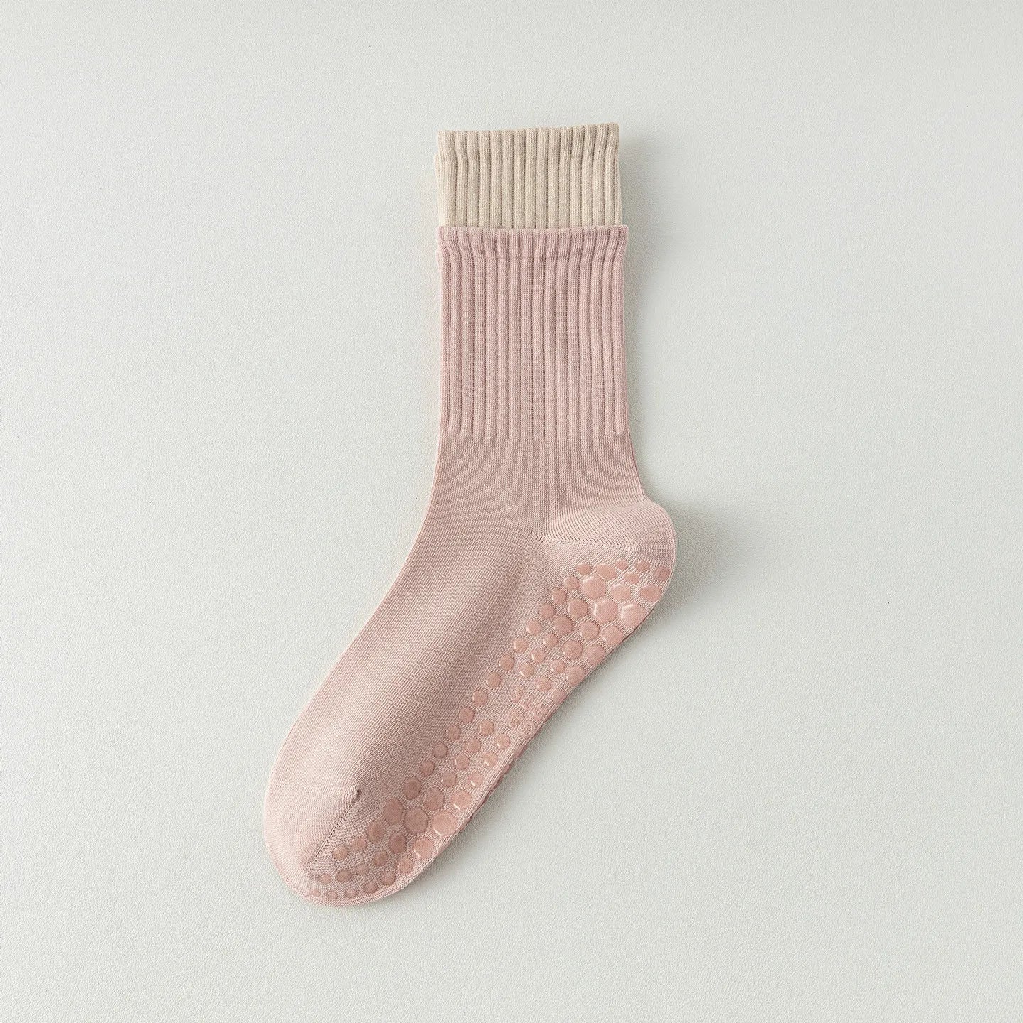 Color Matching Yoga Socks Non-slip Professional Women Pilates Sports Socks Knitted Cotton Gym Fitness Indoor Workout Floor Socks