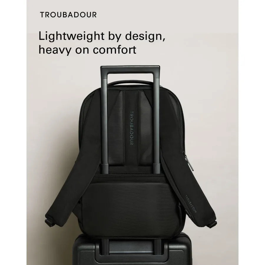 Troubadour Apex 3.0-22L Premium Laptop Backpack - Ergonomic and Water Resistant - Designed for Work and Travel - Black