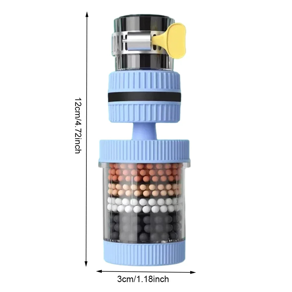 Universal Shower Faucet 6 Layers Faucet Water Filter Tap Purifier Splash-proof Water Saving Bubbler for Bathroom Home Kitchen