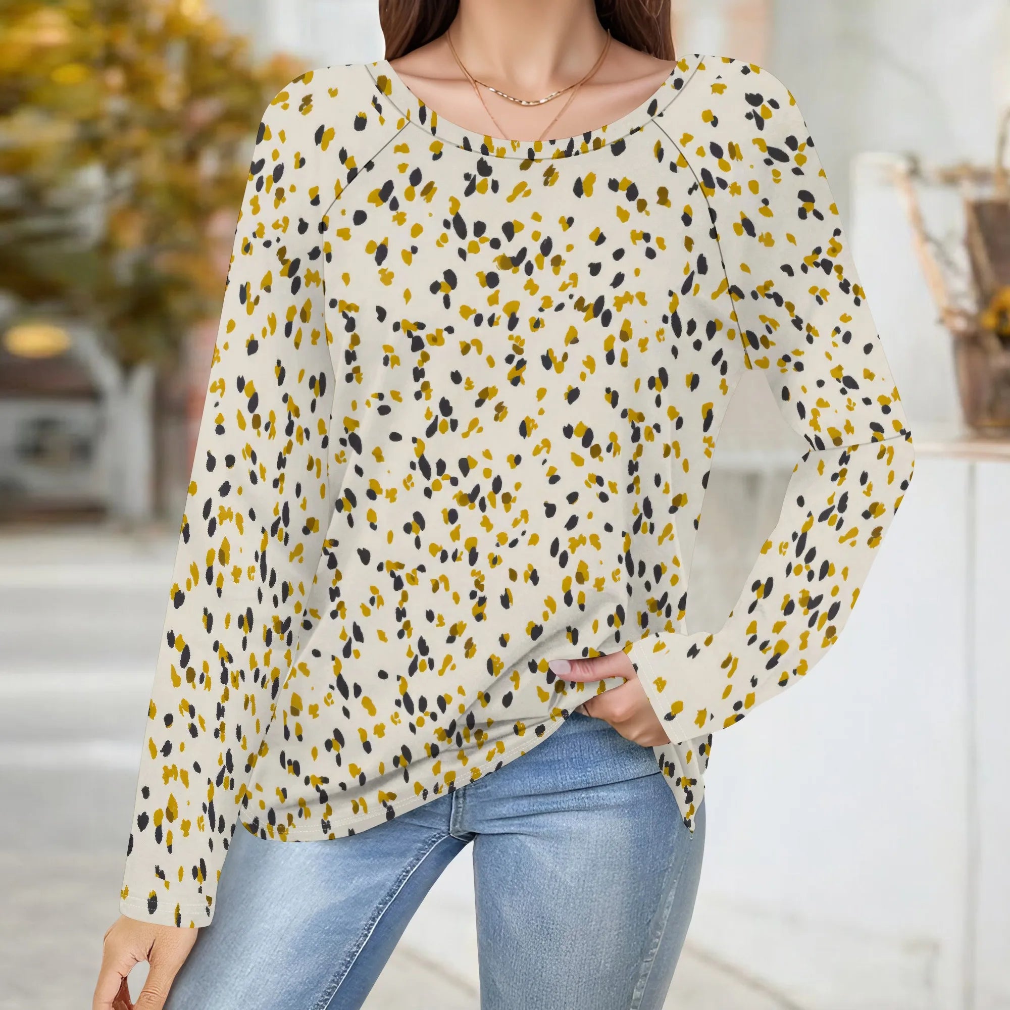 Women's Puff Long Sleeve Tunic Tops Pleated Crew Neck Blouses Dressy Casual Loose Fit Winter and Spring Shirts