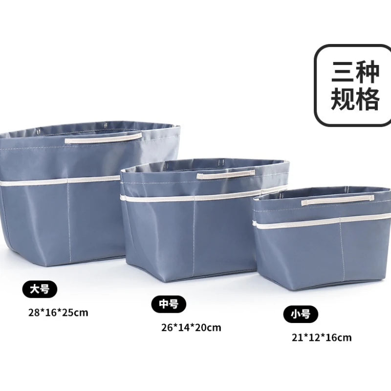 New Nylon Mesh Inner Bag  Lager Capacity Anti-Collapse Tote Liner Bag  Multi-Pocket Expand Space Insert Bag Compartments