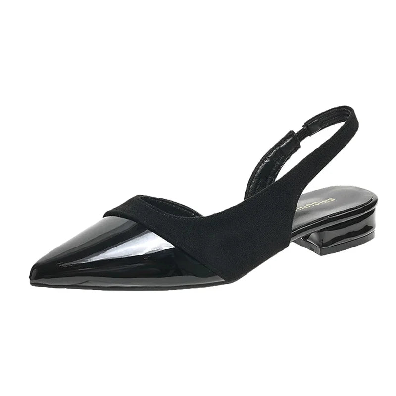 Elegant Women Pointed Toe Heeled Sandals Sexy Luxury Shoes 2025 New Designer Summer Woman Slippers Fashion Pumps Sandalias Mujer