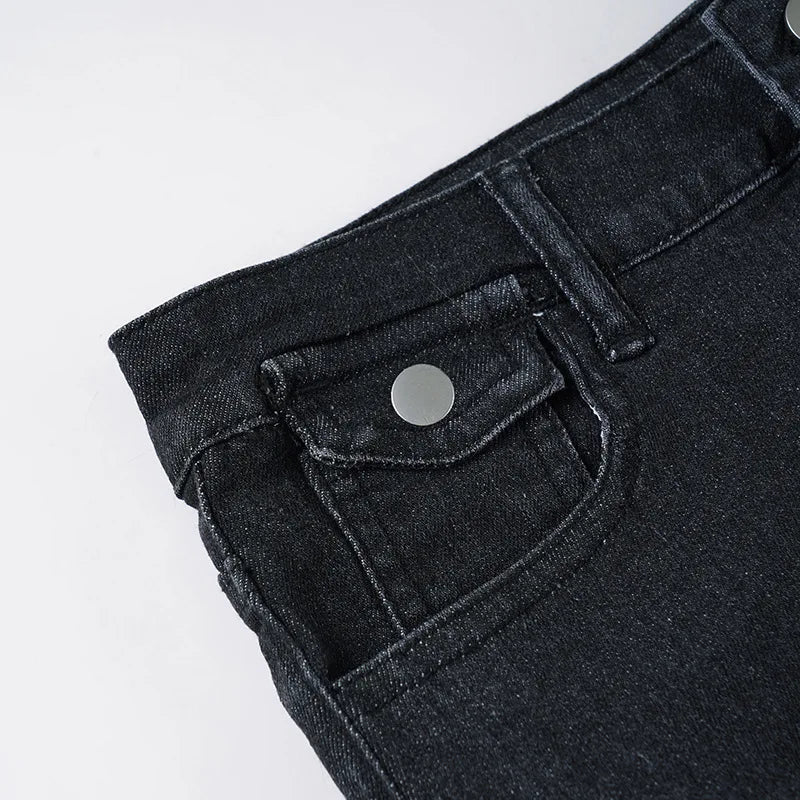 2025 Winter New Retro Fluffy Splicing Denim Shorts Spice Girl Warm Fashion Low Waist Hip Hot Pants Women