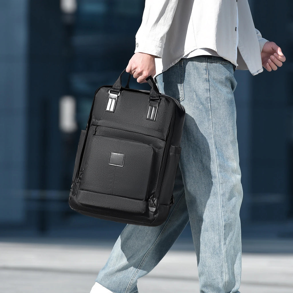 Toposhine Multifunctional Business Backpack Stylish Nylon Laptop Backpack with Multiple Pockets Durable Travel Work Bag Commute