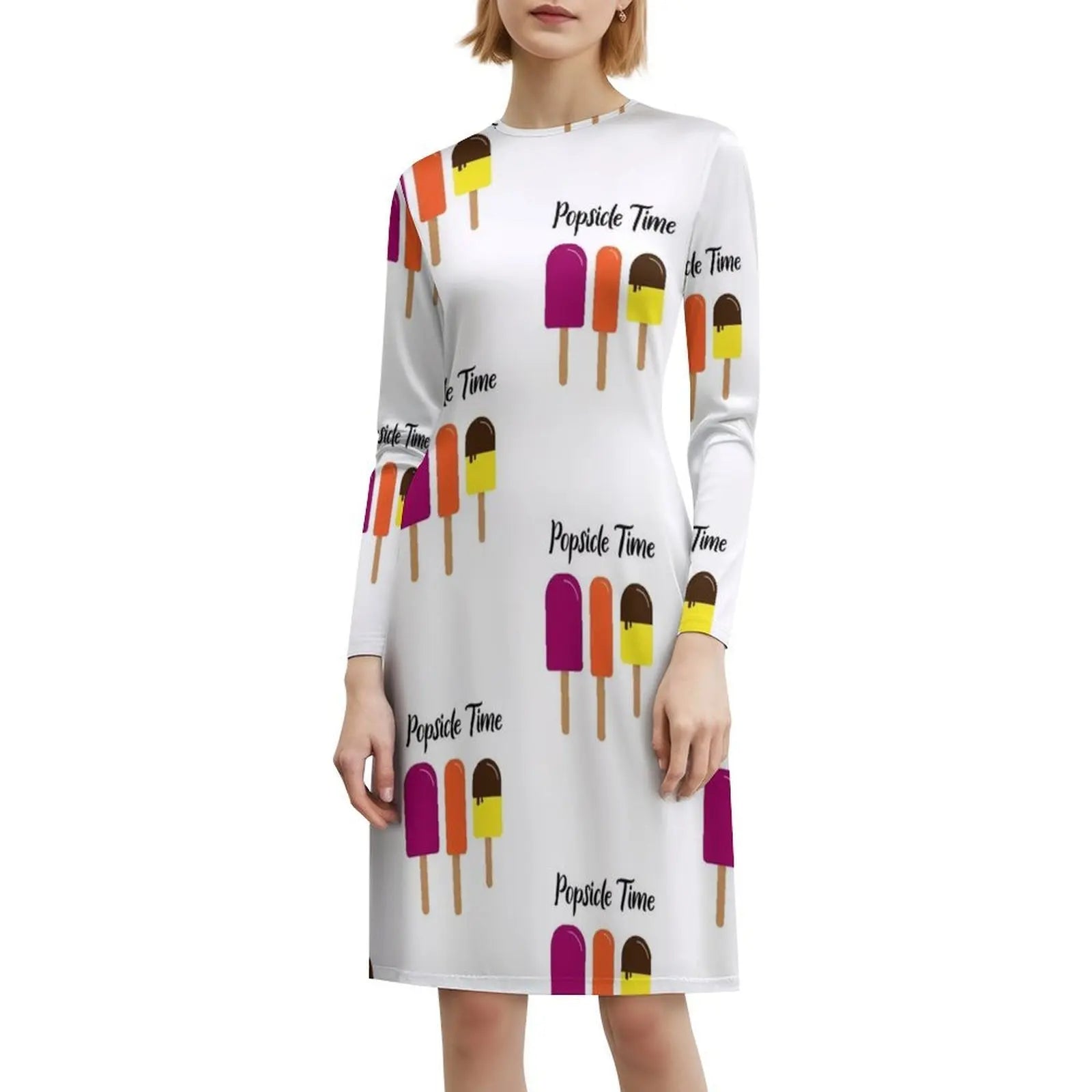 Summer Popsicle Summer Is Popsicle Time Women's Streetwear Party Dress Trendy Print Club Clothing For Female Summer Is Popsicle