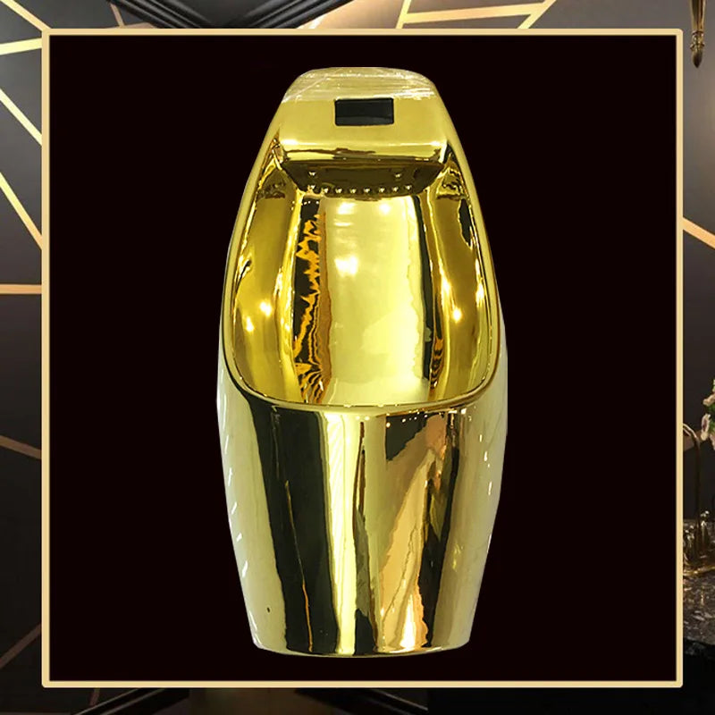 Local tyrant gold floor urinal, all gold urinal with induction wall-mounted urinal