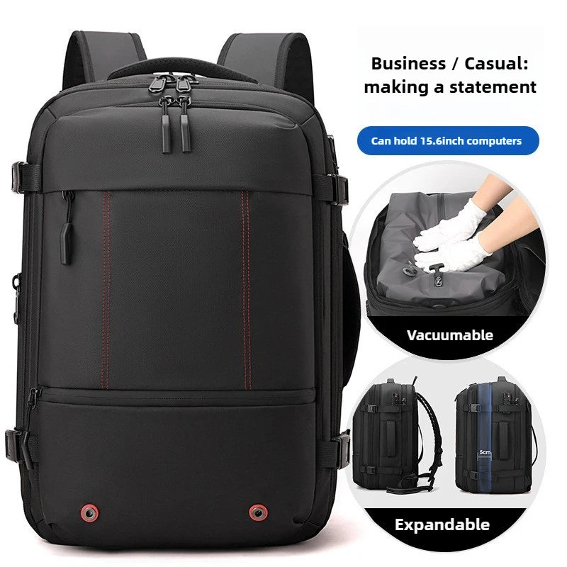 Vacuum Compressed Backpack Universal Dry-Wet Separation Commuter Travel Bag Expandable Laptop Backpack (Airline-Friendly)