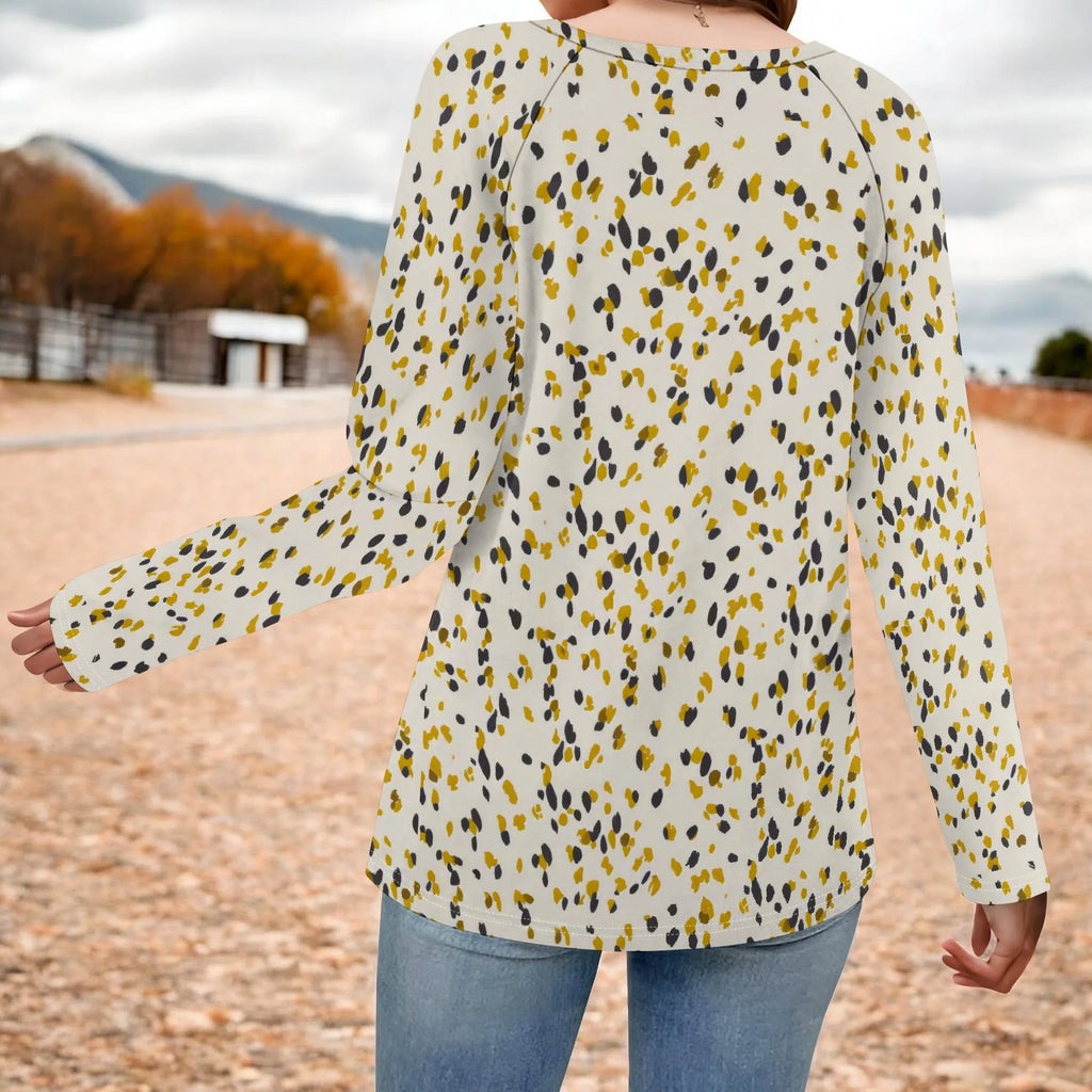 Women's Puff Long Sleeve Tunic Tops Pleated Crew Neck Blouses Dressy Casual Loose Fit Winter and Spring Shirts