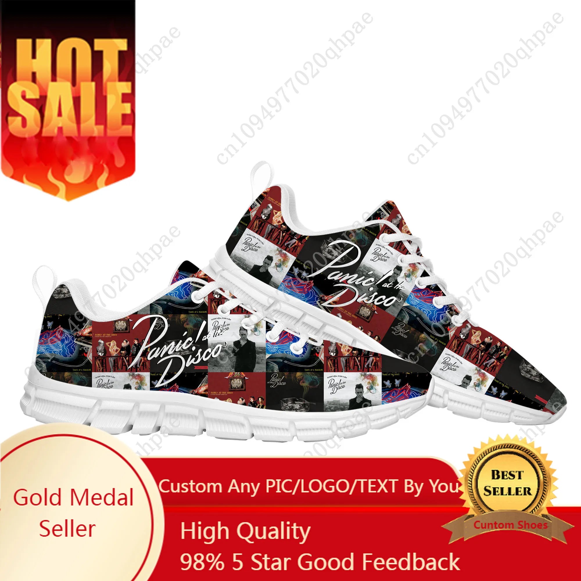 Panic At The Disco Sports Shoes Mens Womens Teenager Customized Sneakers DIY Casual Custom Made Shoe High Quality Couple Shoes