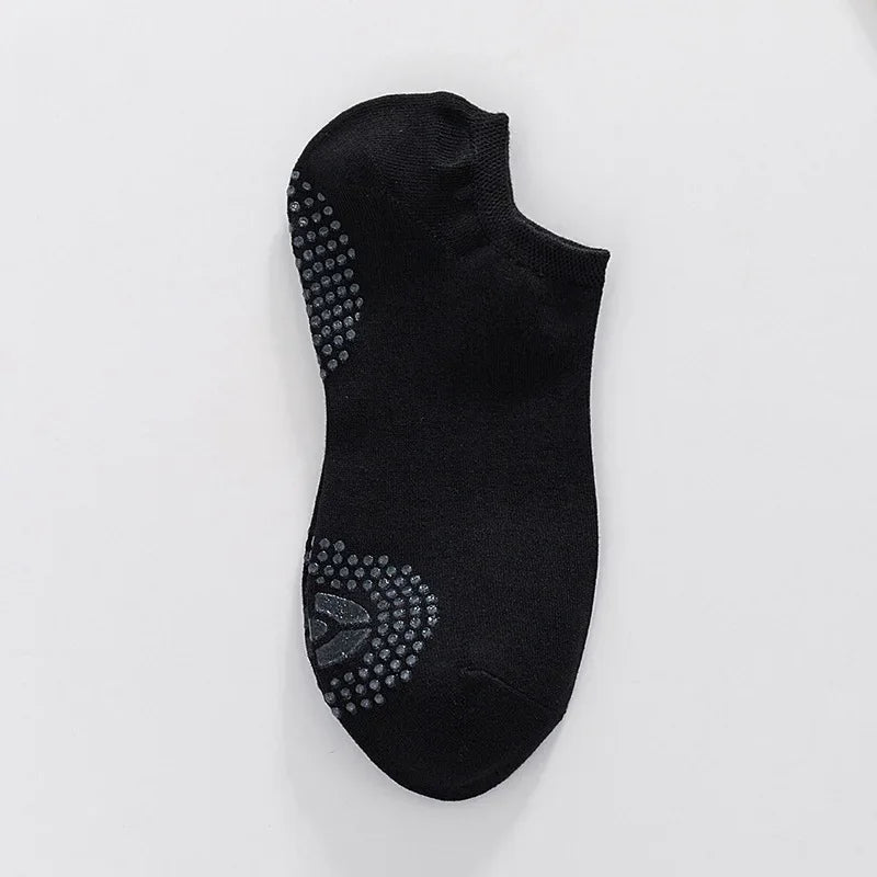 Gradient Non-Slip Yoga Socks for Women Silicone Grip Pilates Toe Socks Anti-Sweat Barefoot Shoes 4-Season Stretchable