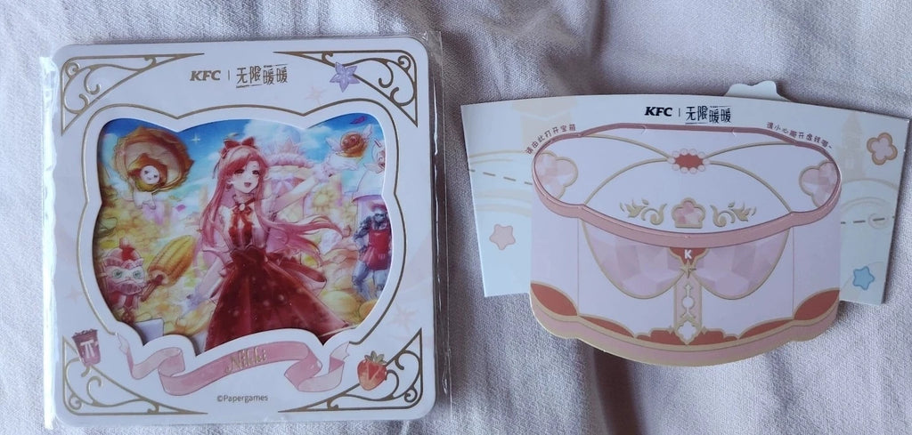 Official Infinity Nikki‌ X KFC Collab Cosplay Momo‌‌ Nikki Card Sleeve Transparent Card Ack Clip Photo Card Cup Cover in Stock