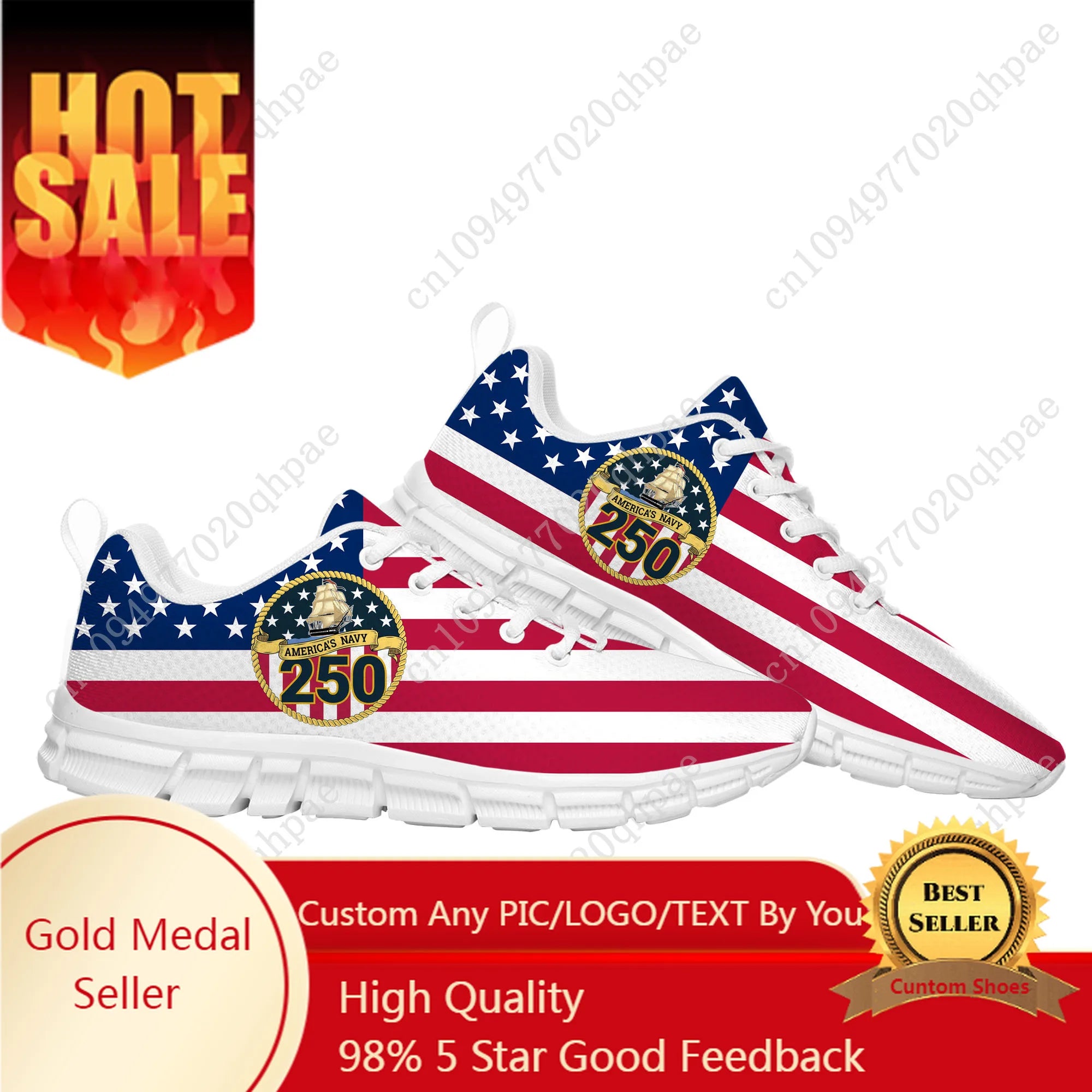 250th Anniversary United States Sports Shoes Mens Womens Teenager Customized Sneakers DIY Casual Custom Made Shoe Couple Shoes