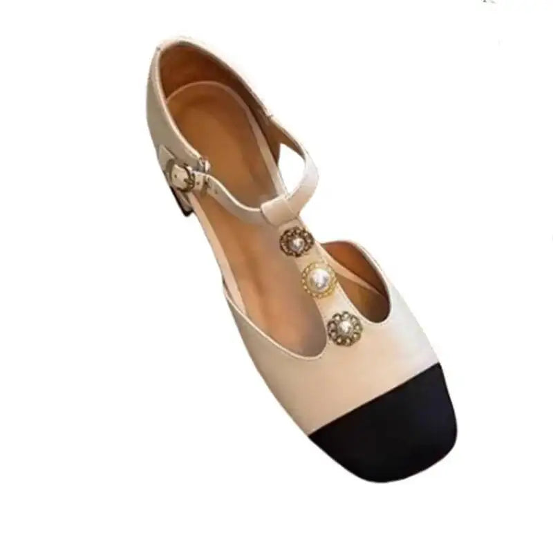 Women Square Toe Heeled Sandals Summer Shoes Fashion  New Designer Woman Trend Buckle Party Shoes Pumps Zapatillas De Mujer