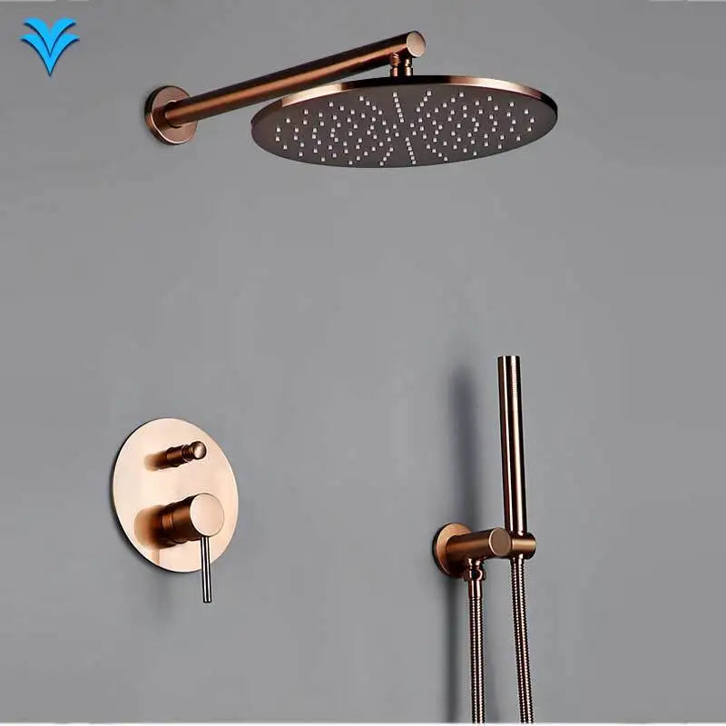 Professional Factory Luxury Bathroom Brushed Rose Gold Shower Set Shower Faucet