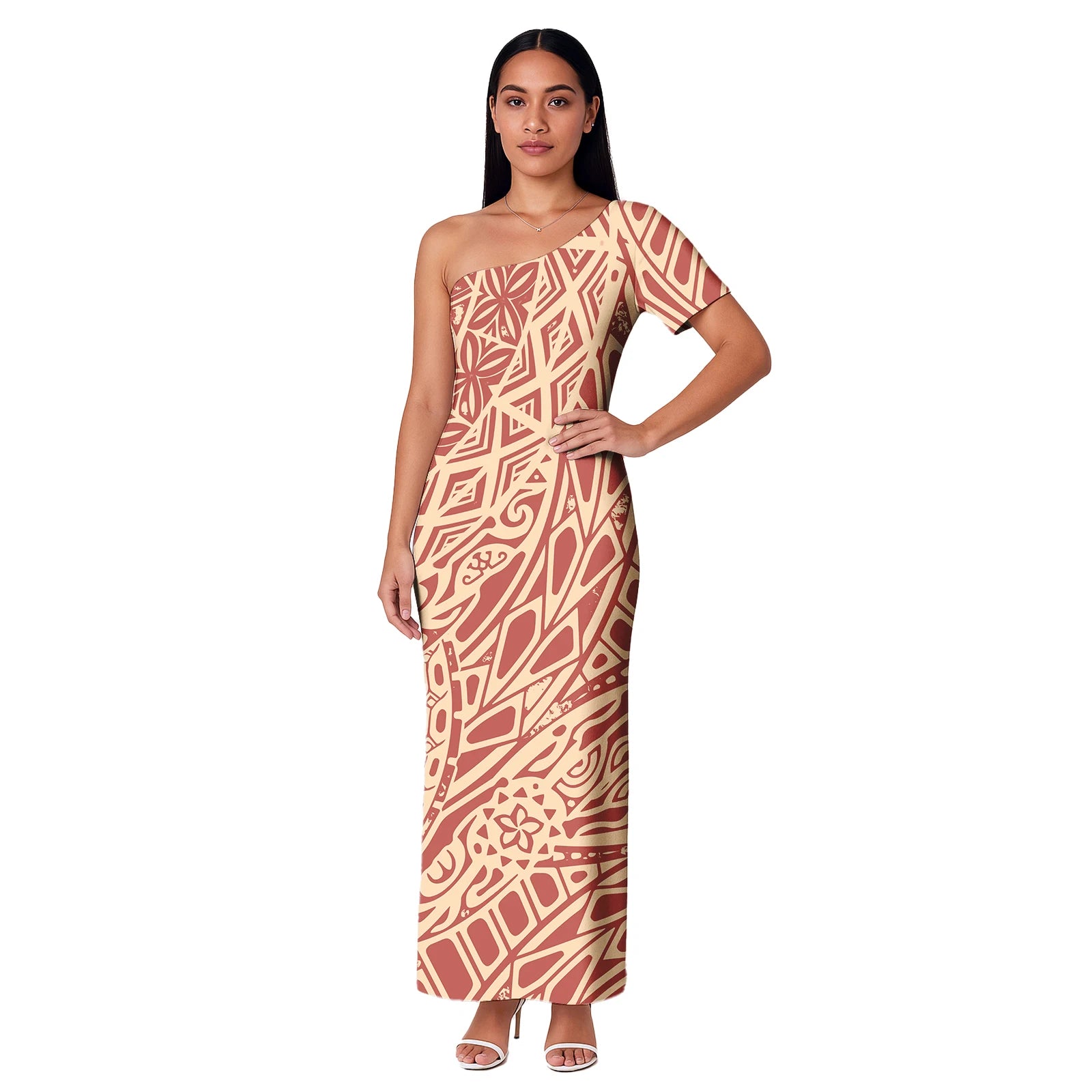 Ladies Dresses Polynesian Tribal Designs Sexy Hawaiian Tropical Printed Casual Dress New Plus Size Gowns Women