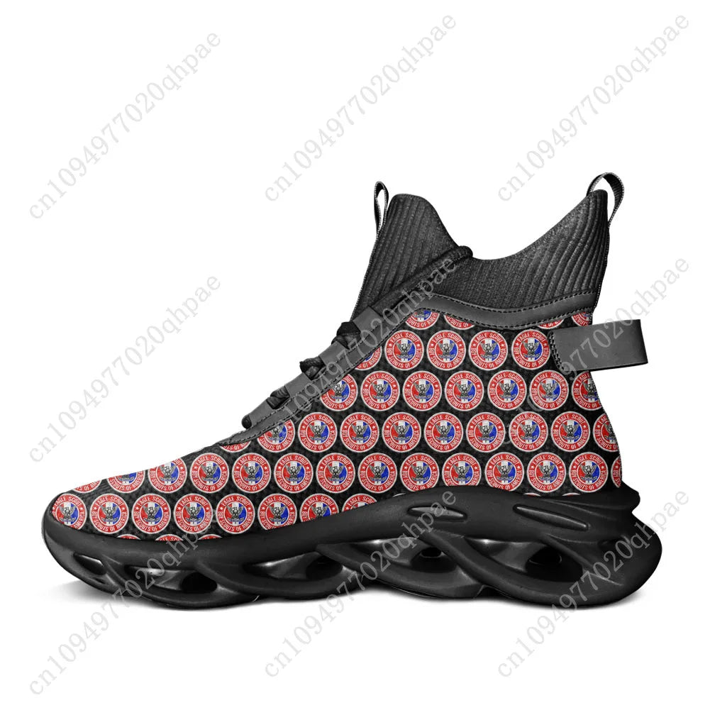 Eagle Scout High Top Flats Sneakers Mens Womens Sports Running Shoes High Quality Sneaker Lace Up Mesh Footwear Custom Made Shoe
