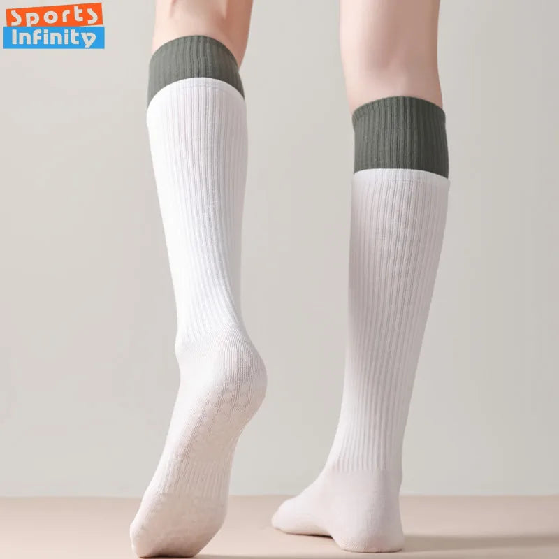 New Long Tube Compression Stockings Women Yoga Socks Anti Slip Calf Socks Professional Pilates Indoor Sports and Fitness Socks