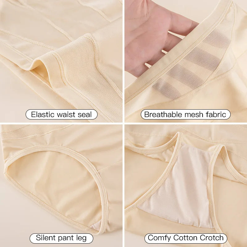 High Waist Mesh Cross Shapewear Panties Hip Lifter Tummy Control Body Shaper Panty Women Breathable Traceless Slimming Underwear