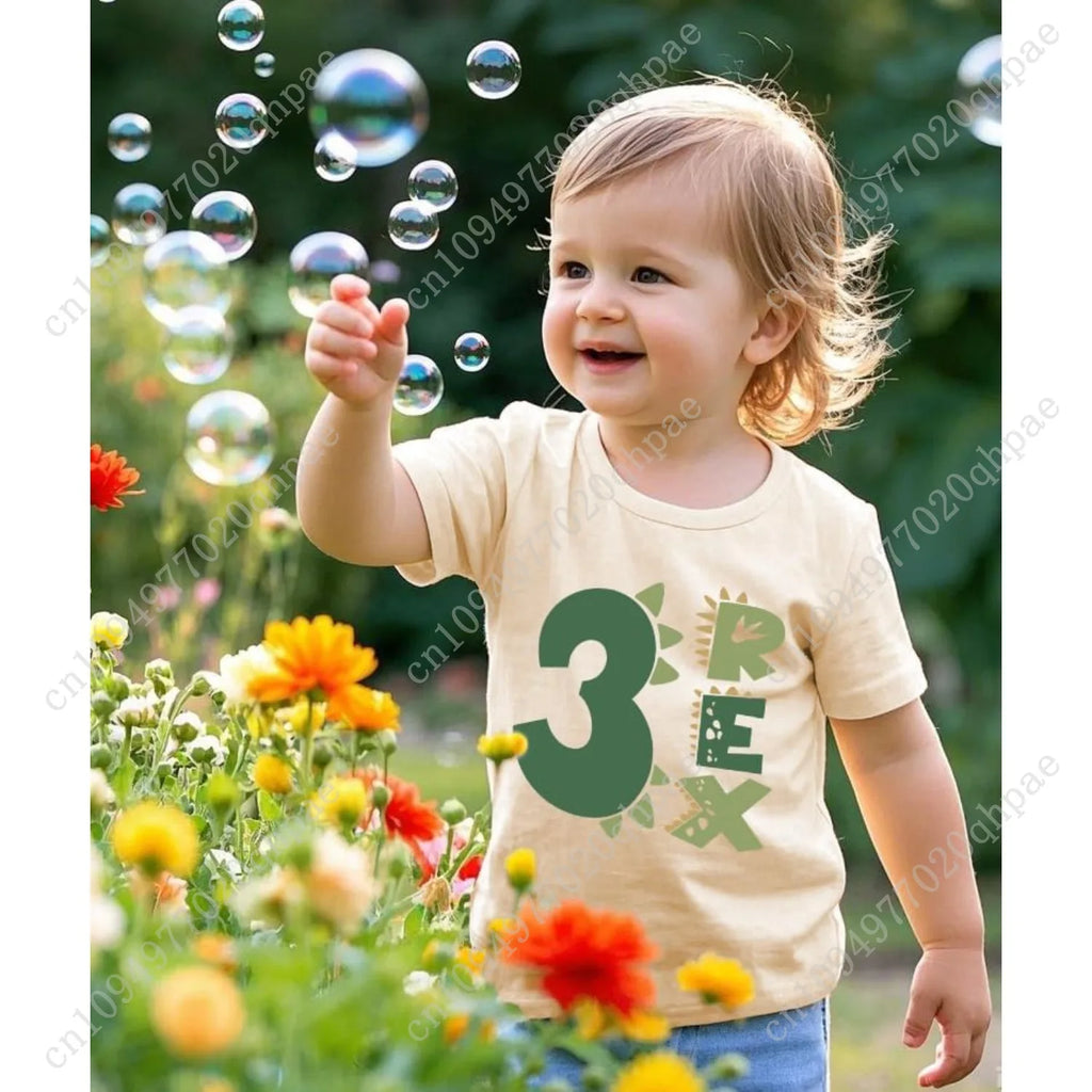 Toddler Boys Girls 3rd Birthday Shirts for Baby Kids 3 Years Old Birthday Outfit for Party Short Sleeve Tshirt