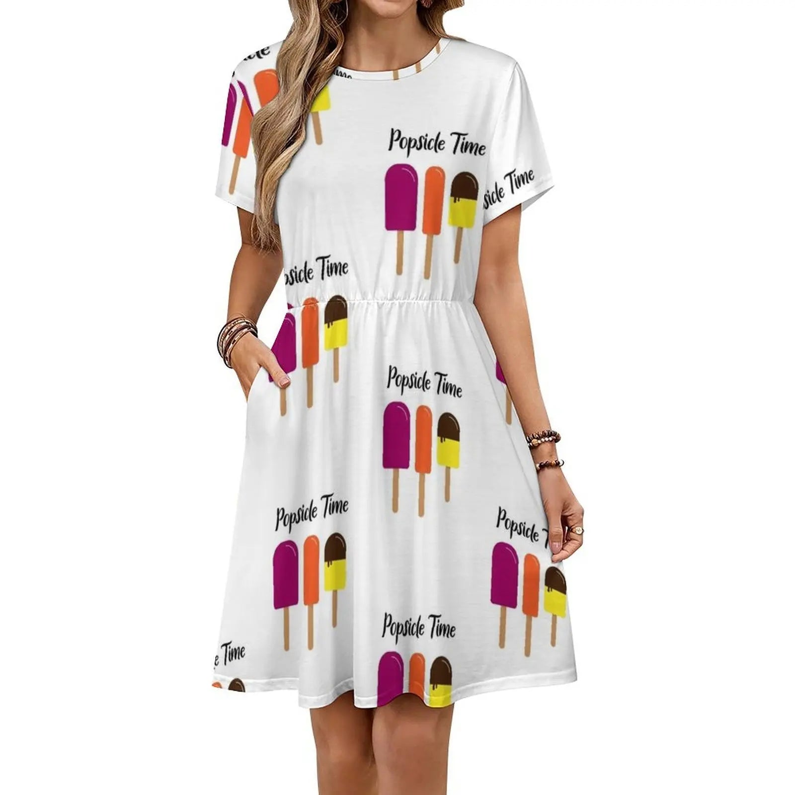Summer Popsicle Summer Is Popsicle Time Women's Streetwear Party Dress Trendy Print Club Clothing For Female Summer Is Popsicle