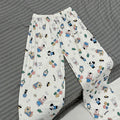 Pajama Pants Long Pants White Cartoon Rabbit Girl Casual Pants Student Home Pants Plus Size Black Female Fashion Sleeping Pants
