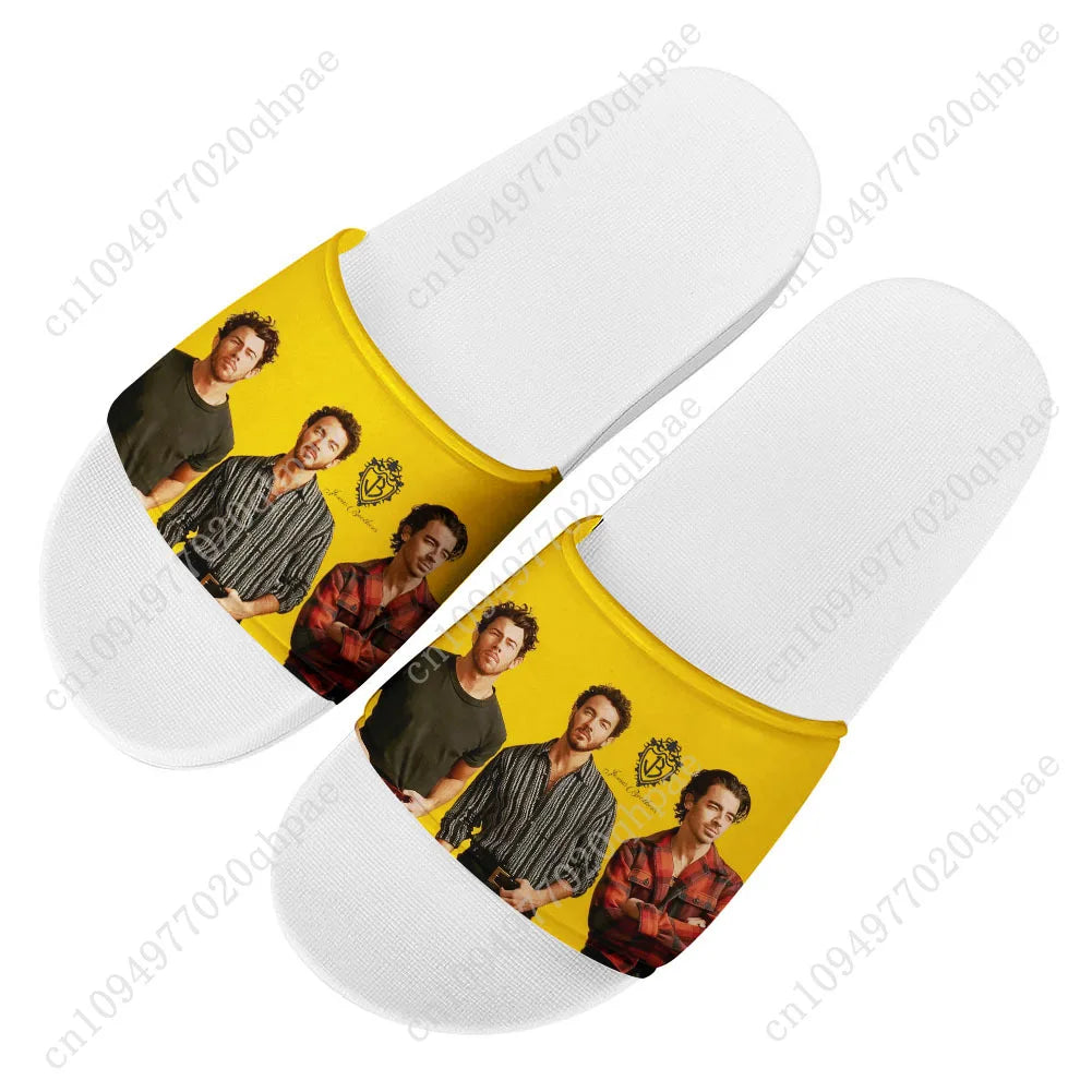 Jonas Brothers Slippers Home Bathroom Sandals Water Shoes Men Women Teenagers Indoor Poor Sandal Customized Summer Slipper
