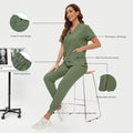 Unisex Solid Ribbed Loungewear Set - Wrinkle-Resistant Easy-Clean Skin-Friendly for Care Scenarios & Daily Home Use