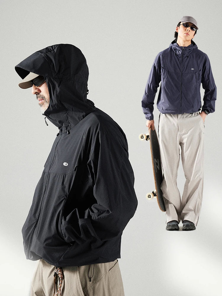 Nothomme Blue Spring Summer Lightweight Breathable UV Protection Outdoor Jaet Men's Hat Sunscreen Clothing Couple's Sun Pro...