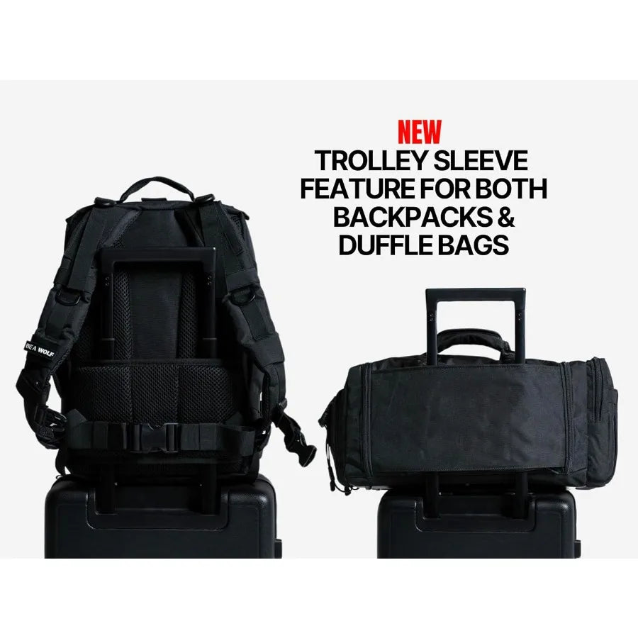 WOLFpak 35L Athletic Gym Backpack - Durable 1000D Waterproof Oxford Material with MOLLE Webbing Laptop Pocket and Dual Cup Hold