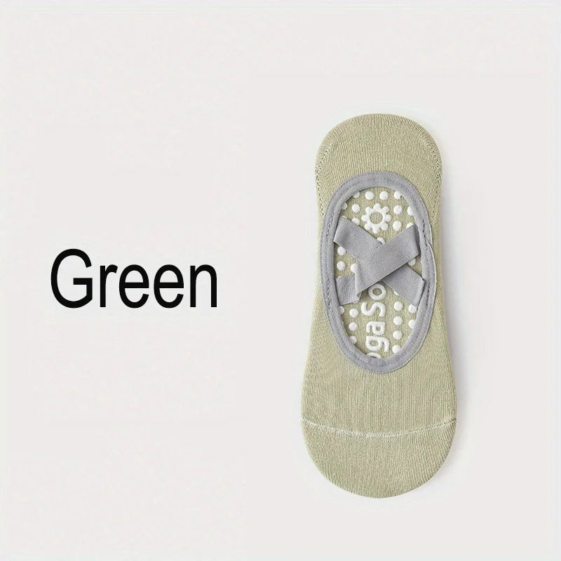 1Pair Yoga Socks Cross Fitness Sports Dance Socks Non-slip Dispensing