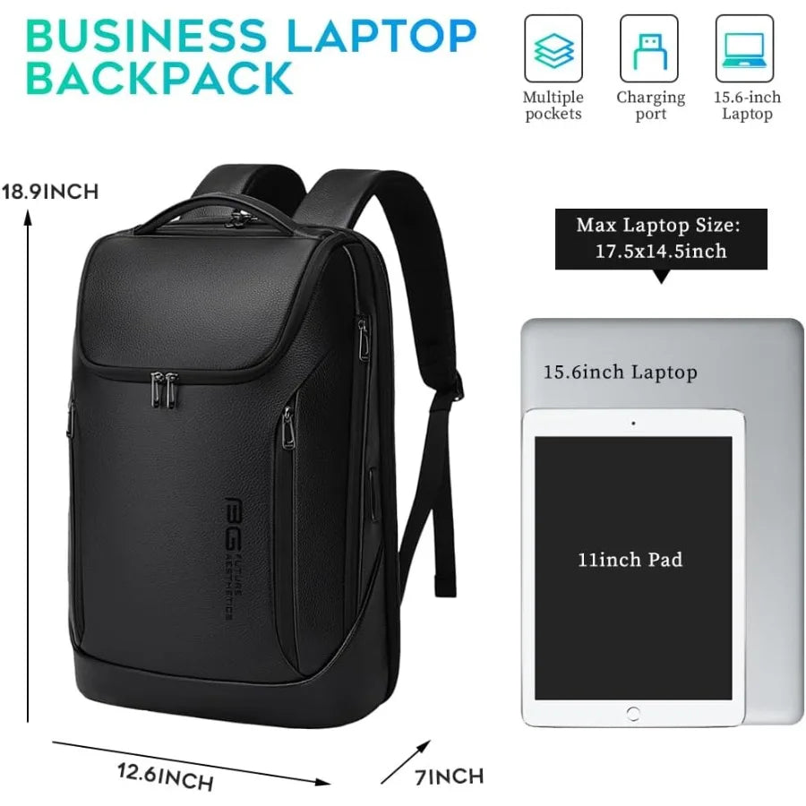 BANGE Business Smart Backpack Waterproof fit 15.6 Inch Laptop Backpack with USB Charging PortTravel Durable Backpack