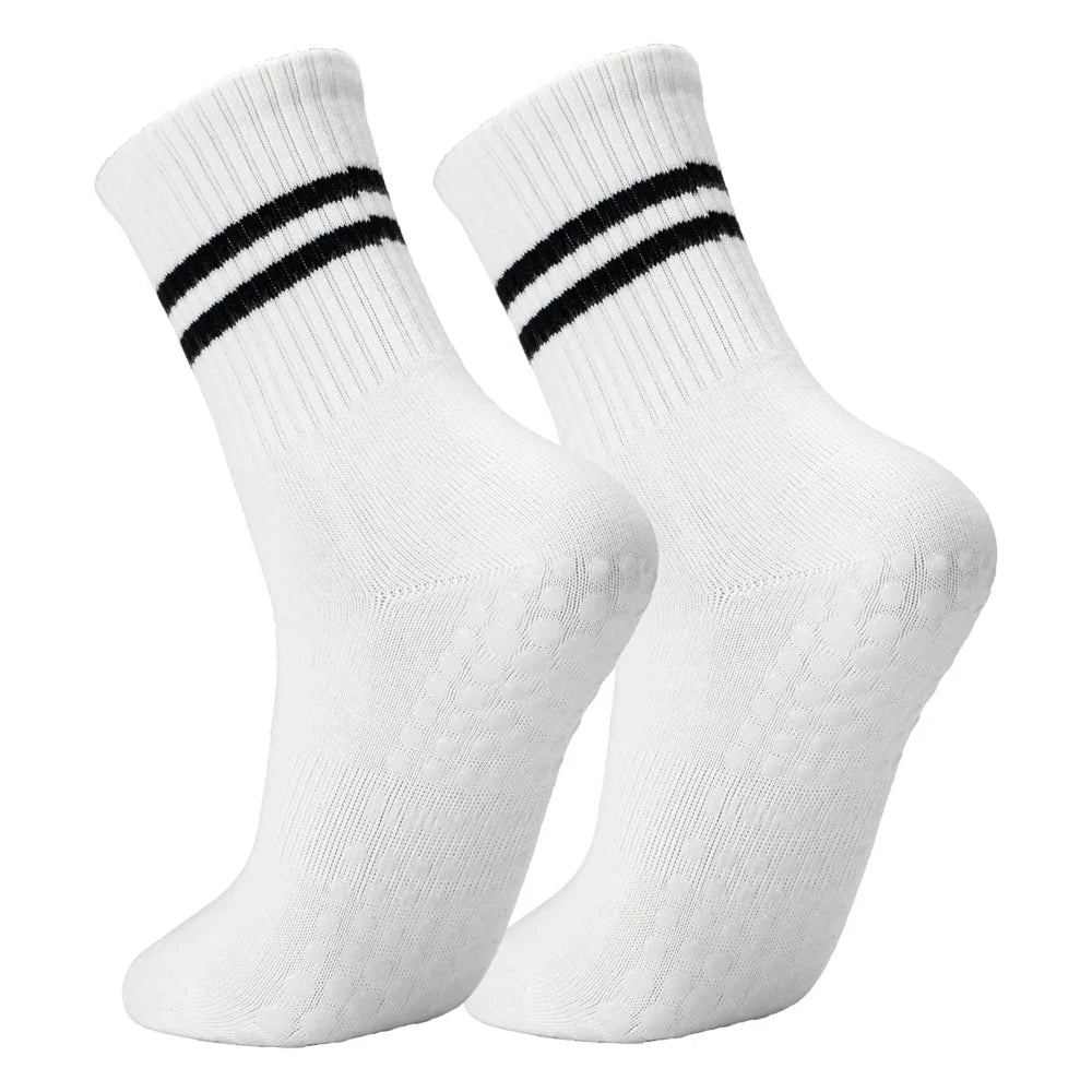 Yoga Pilates Socks with Grips for Women, Non Slip Grips Cotton Socks for Barre, Ballet, Dance, Workouts