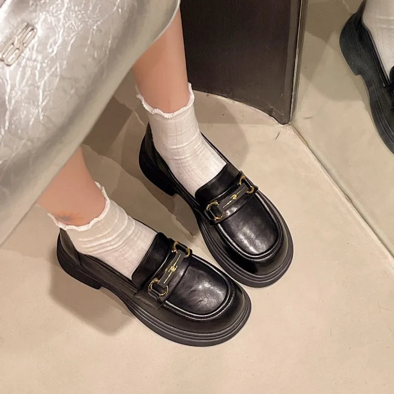 2025 Casual and Comfortable Shoes for Women Office Leather Casual Vacation Shoe Non Slip Lastest Woman Shoes Женская Обувь