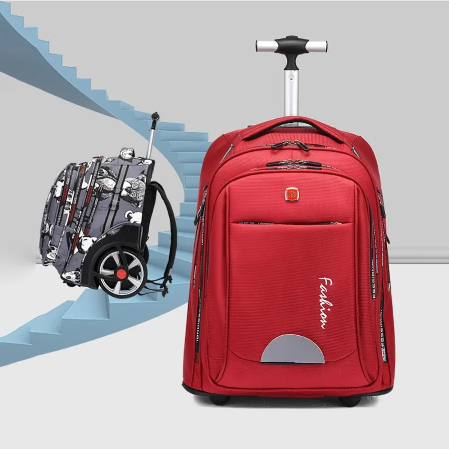 Rolling Backpack for Women 22 Inch Backpack with Wheels for Business College Student and Travel Commuter Large Backpack on Whee