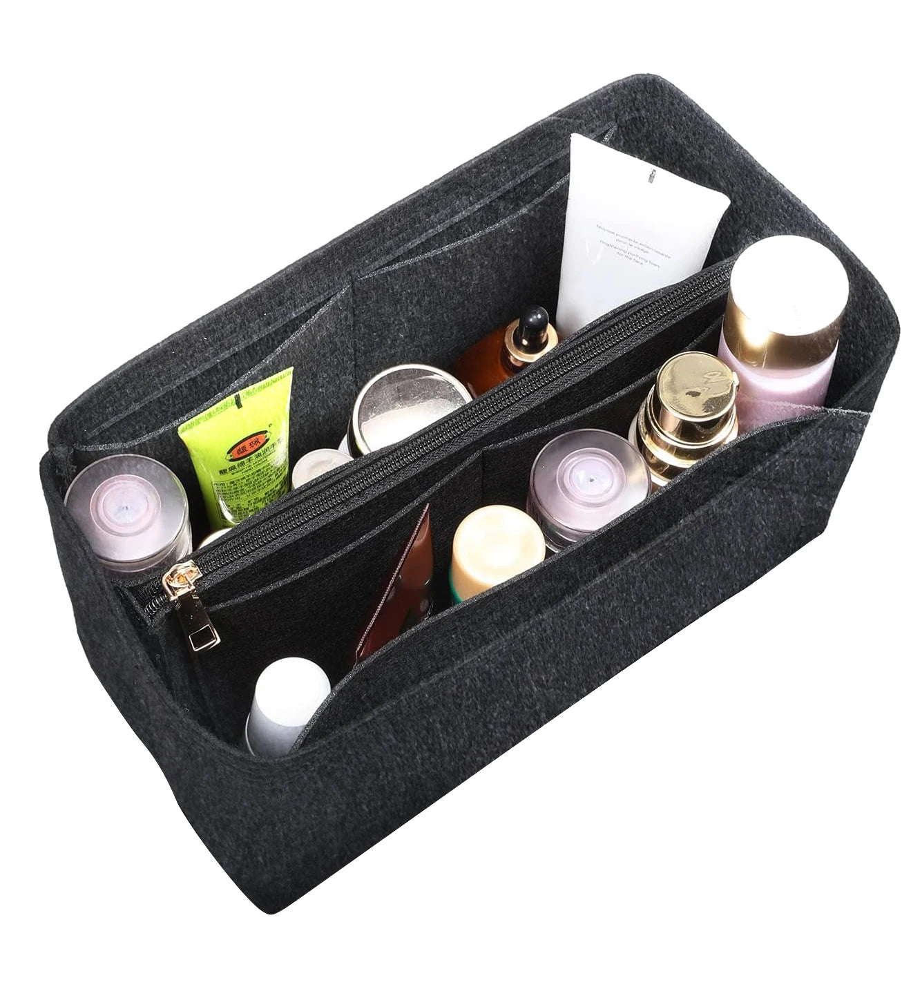 Felt Purse Organizer Insert for LV Neverfull PM, Speedy 25/30/35 Tote, Zippered Handbag Liner Shaper
