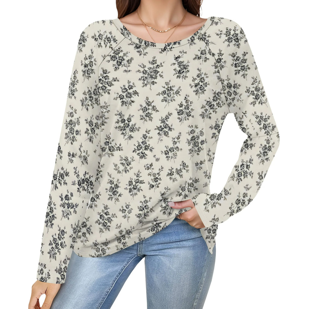 Women's Puff Long Sleeve Tunic Tops Pleated Crew Neck Blouses Dressy Casual Loose Fit Winter and Spring Shirts