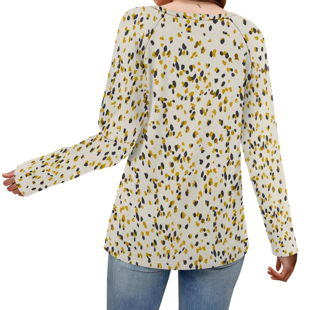 Women's Puff Long Sleeve Tunic Tops Pleated Crew Neck Blouses Dressy Casual Loose Fit Winter and Spring Shirts