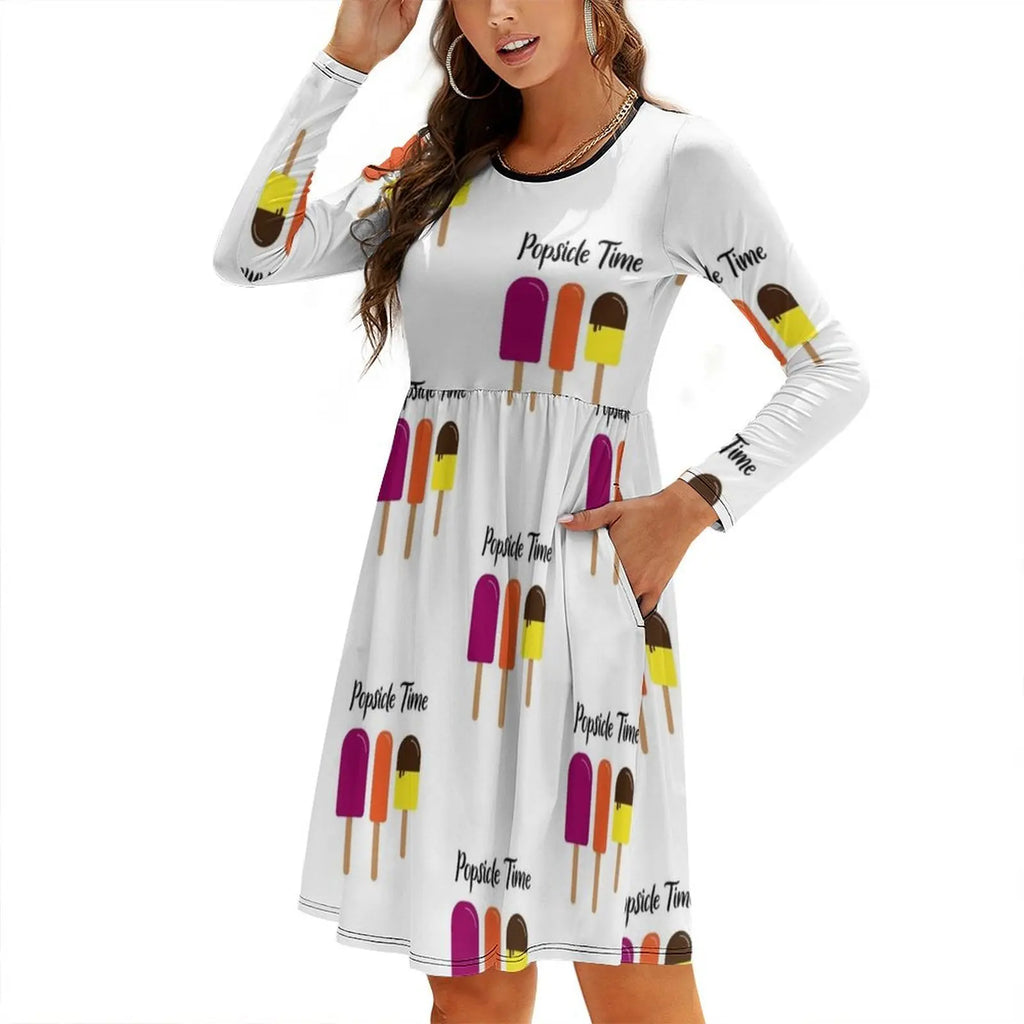 Summer Popsicle Summer Is Popsicle Time Women's Streetwear Party Dress Trendy Print Club Clothing For Female Summer Is Popsicle