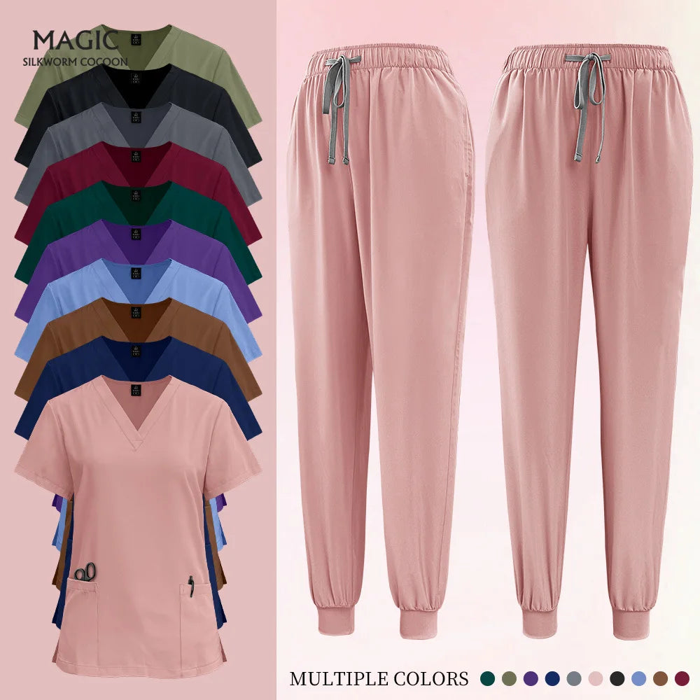 Unisex Solid Ribbed Loungewear Set - Wrinkle-Resistant Easy-Clean Skin-Friendly for Care Scenarios & Daily Home Use