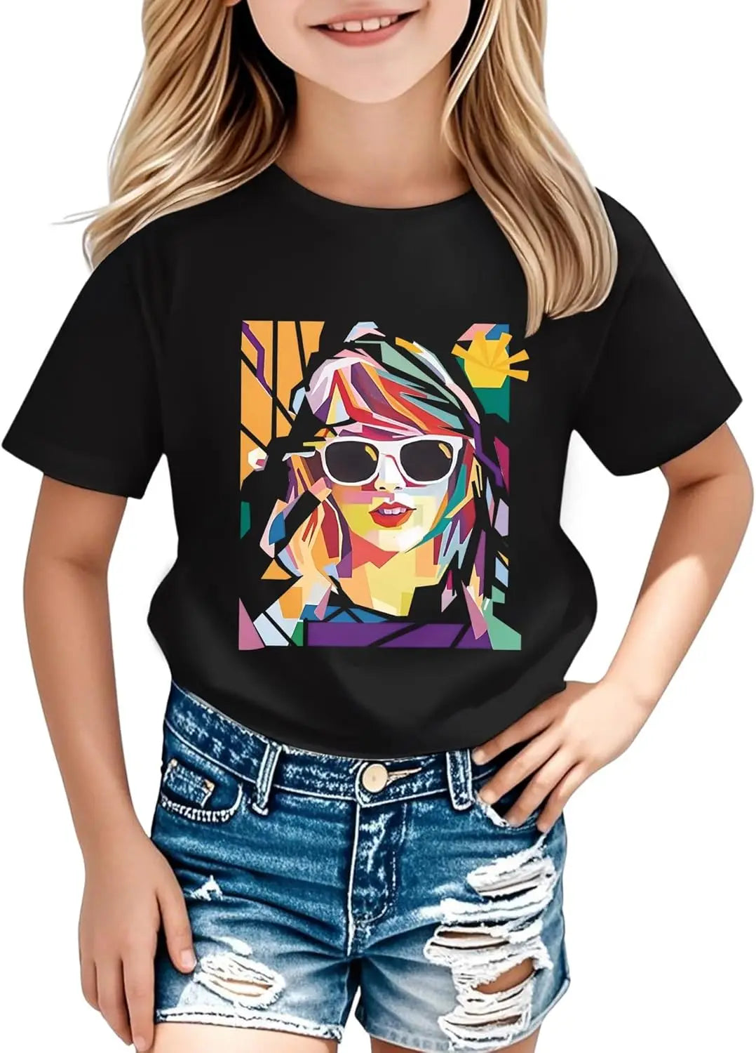 Girl Country Music T-Shirt - Kids Singer Letters Graphic Birthday Shirts Gifts Fan Song Tour Concert Outfit Top